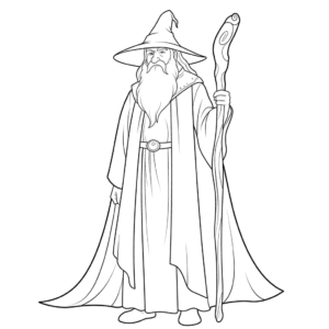 Dibujo de gandalf para colorear