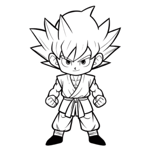 Dibujo de goku dragon ball para colorear