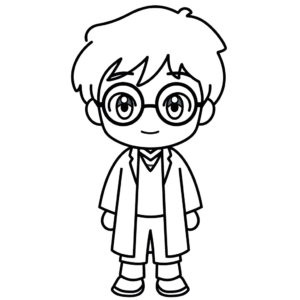 Dibujo de harry potter para colorear