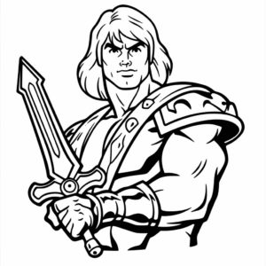 Dibujo de he-man maestros del universo para colorear