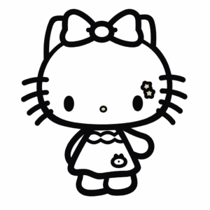 Dibujo de hello kitty para colorear