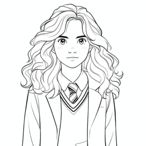 Dibujo de hermione granger para colorear