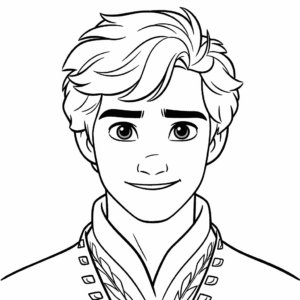 Dibujo de kristoff congelado para colorear