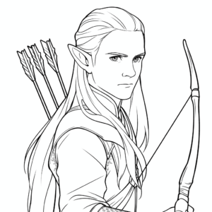 Dibujo de legolas para colorear