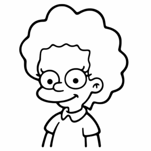 Dibujo de lisa simpson los simpson para colorear