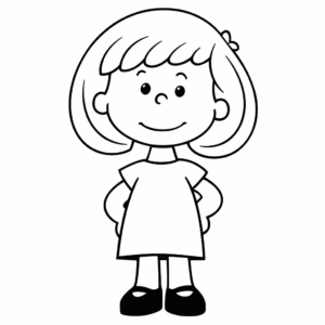 Dibujo de lucy van pelt cacahuetes para colorear