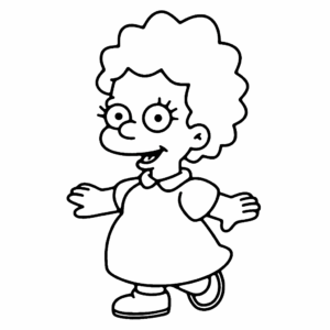 Dibujo de maggie simpson los simpson para colorear