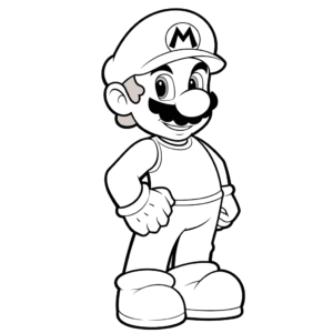 Dibujo de mario para colorear