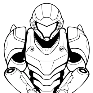 Dibujo de metroid de samus aran para colorear