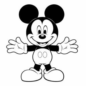 Dibujo de mickey mouse para colorear