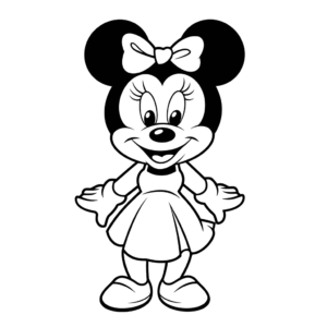 Dibujo de minnie mouse para colorear