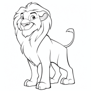 Dibujo de mufasa el rey león para colorear