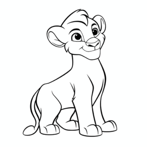 Dibujo de nala el rey león para colorear