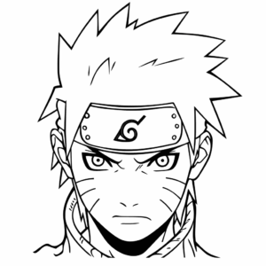 Dibujo de naruto uzumaki para colorear