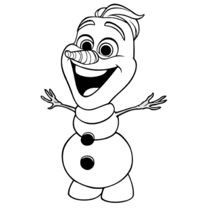 Dibujo de olaf congelado para colorear