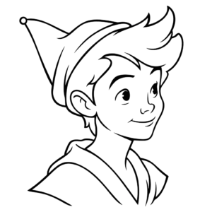 Dibujo de peter pan para colorear