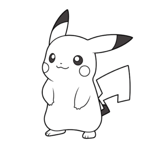 Dibujo de pikachu para colorear