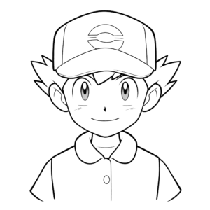 Dibujo de pokémon ash ketchum