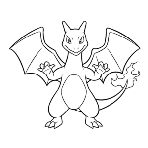 Dibujo de pokémon charizard para colorear