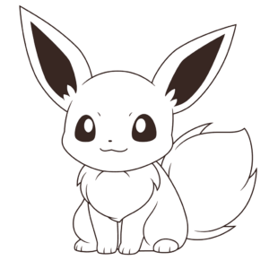 Dibujo de pokémon eevee para colorear