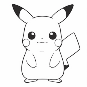 Dibujo de pokémon pikachu para colorear