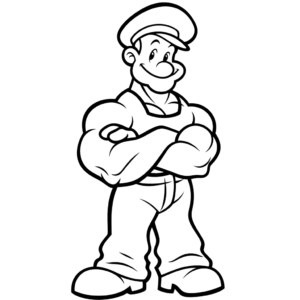 Dibujo de popeye para colorear