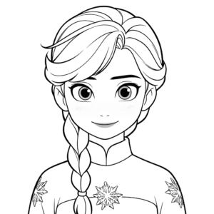 Dibujo de princesa ana para colorear