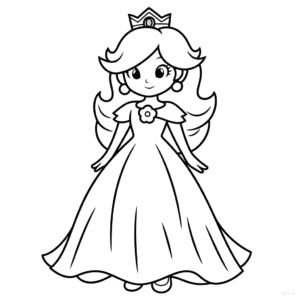 Dibujo de princesa peach para colorear