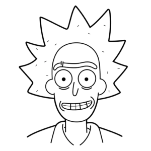 Dibujo de rick sánchez rick y morty para colorear