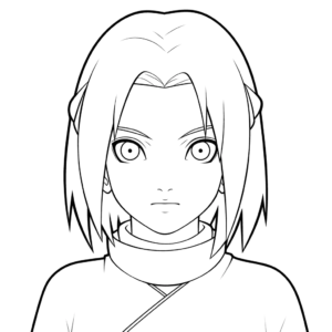 Dibujo de sakura haruno para colorear