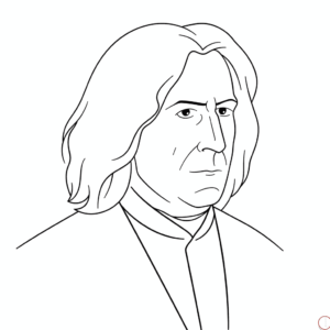 Dibujo de severus snape para colorear