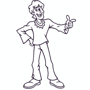 Dibujo de shaggy rogers scooby-doo para colorear