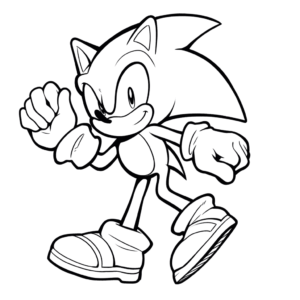 Dibujo de sonic el erizo para colorear